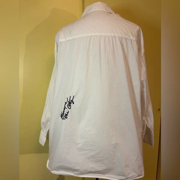 Scotch & Soda White Button-Down Shirt with Embroidered Tag - Picture 5 of 13
